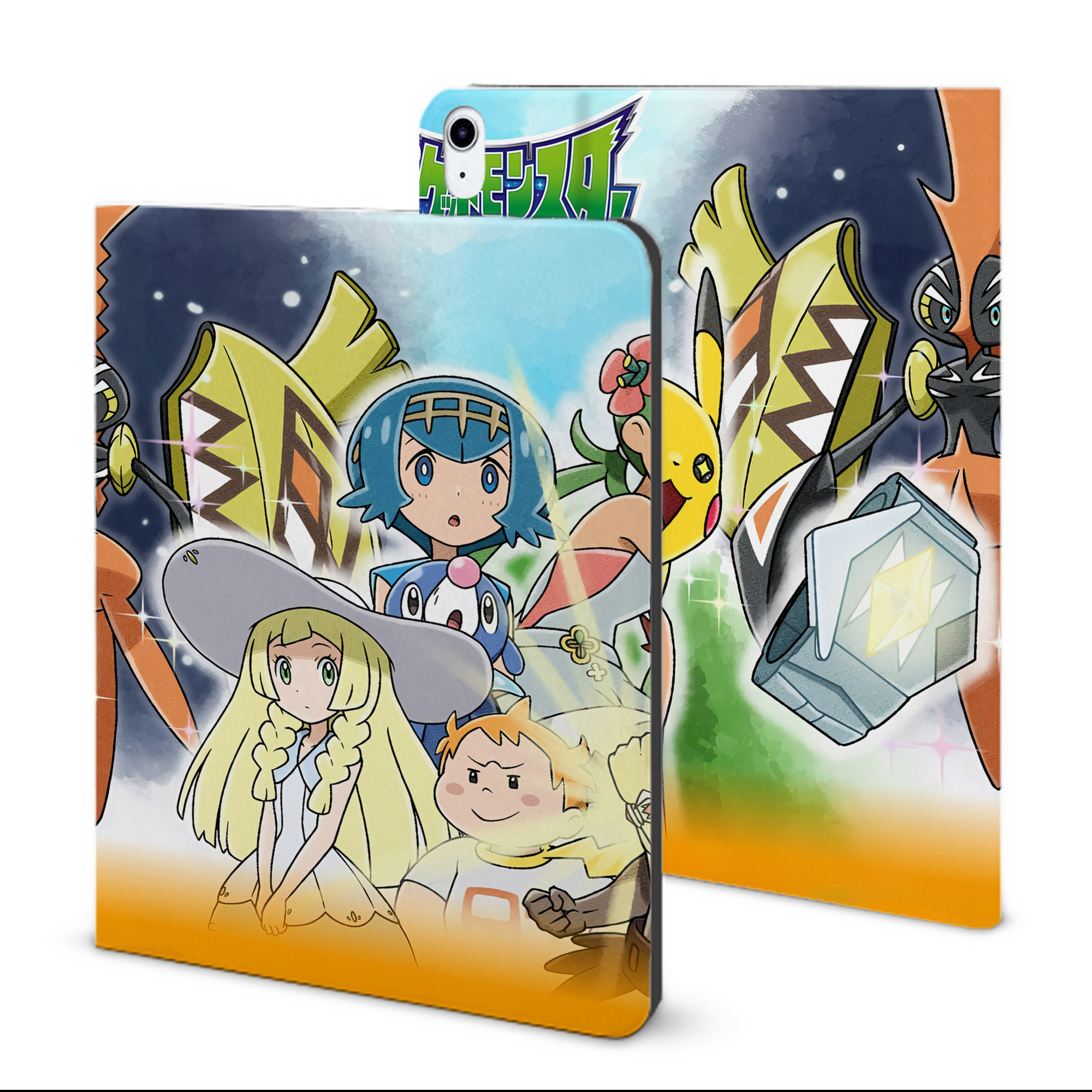 （画像用） ポケットモンスター Pokémon IPad ケース ブック型 PUレザー TPU 耐衝撃 軽量 薄型 ペン収納なし 全面保護 IPad 各モデル対応